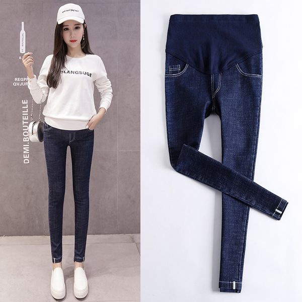 korean version of pregnant women jeans nine pants was thin casual wild fashion feet pencil trousers pregnancy library, White
korean version of pregnant women jeans nine pants was thin casual wild fashion feet pencil trousers pregnancy library, White