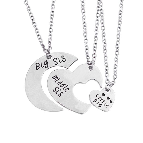 fashion new good friend series three-piece set stitching heart-shaped lettering pendant necklace ladies jewelry direct sales, Silver
fashion new good friend series three-piece set stitching heart-shaped lettering pendant necklace ladies jewelry direct sales, Silver