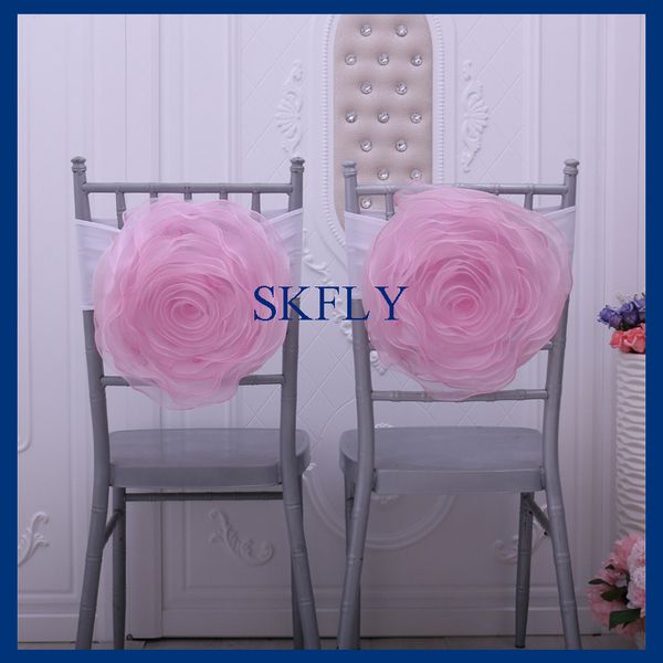 ch091eskfly wedding handmade decoration large organza pink chair flower with white spandex band
ch091eskfly wedding handmade decoration large organza pink chair flower with white spandex band