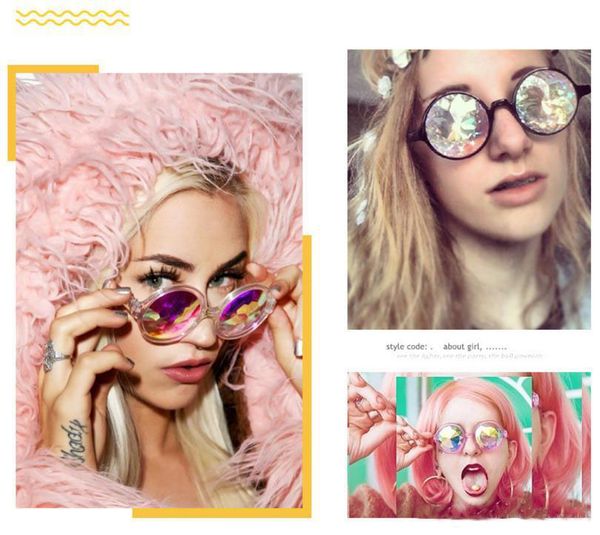 sunglasses women geometric kaleidoscope glasses rainbow rave lens bling bling prism crystal party diffraction sunglasses eyeglasses female, White;black
sunglasses women geometric kaleidoscope glasses rainbow rave lens bling bling prism crystal party diffraction sunglasses eyeglasses female, White;black