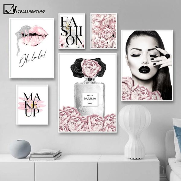 pink flower perfume fashion lady poster sliver lips makeup print canvas art painting wall picture modern girl room home decor
pink flower perfume fashion lady poster sliver lips makeup print canvas art painting wall picture modern girl room home decor