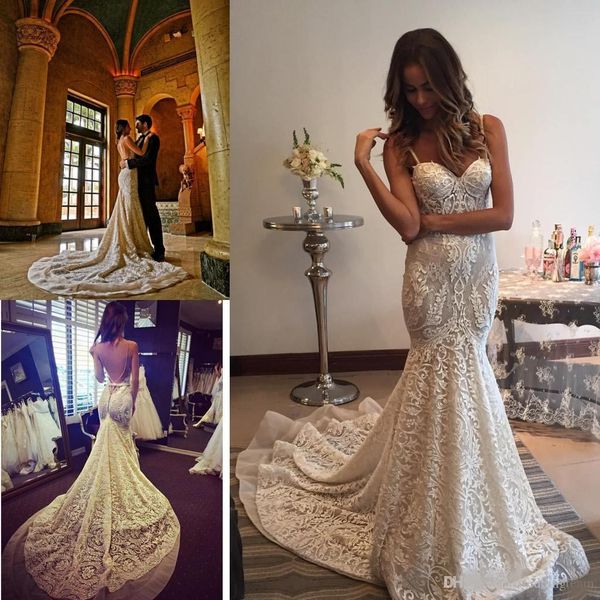 amazing mermaid lace backless wedding dresses spaghetti straps boho trumpet bridal gowns beaded plus size bohemian vestido de novia, White
amazing mermaid lace backless wedding dresses spaghetti straps boho trumpet bridal gowns beaded plus size bohemian vestido de novia, White