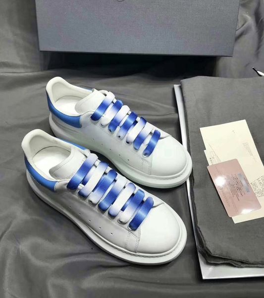 Blue Casual Shoes Lace Up Designer Comfort Pretty Girl Women Sneakers Casual Leather Shoes Men Womens Sneakers Extremely Durable Stability