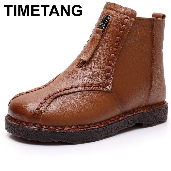 timetang genuine leather ankle boots winter warm handmade soft flat shoes comfortable casual moccasins women's shoes snow boots, Black
timetang genuine leather ankle boots winter warm handmade soft flat shoes comfortable casual moccasins women's shoes snow boots, Black