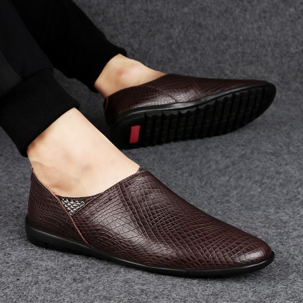 men casual shoes genuine leather spring soft sneakers plus size 37-46 men loafers breathable moccasins slip on driving shoes *, Black
men casual shoes genuine leather spring soft sneakers plus size 37-46 men loafers breathable moccasins slip on driving shoes *, Black
