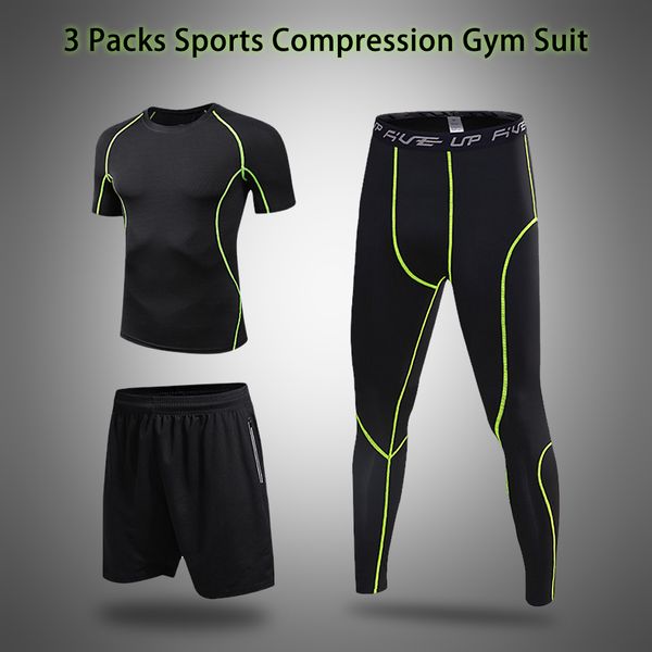 men compression sports set 3 pack t-shirt loose tight leggings pants fitting shorts for running cycling basketball gym work out, White;black
men compression sports set 3 pack t-shirt loose tight leggings pants fitting shorts for running cycling basketball gym work out, White;black