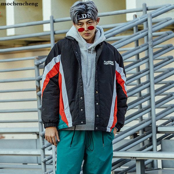 hip hop mens jacket 2018 winter color block letter printed vintage male jackets and coats streetwear f507, Black;brown
hip hop mens jacket 2018 winter color block letter printed vintage male jackets and coats streetwear f507, Black;brown