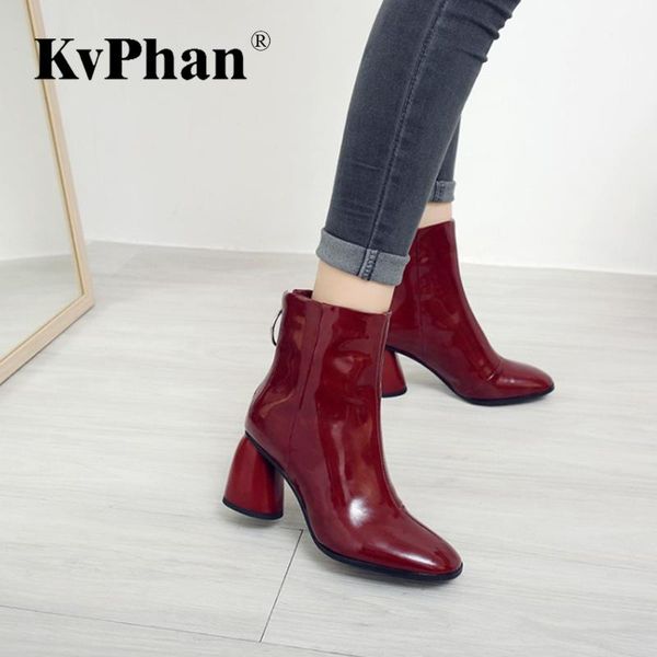 genuine leather women boots kvphan square toe ankle boots 2018 patent leather high heels cm women's black
genuine leather women boots kvphan square toe ankle boots 2018 patent leather high heels cm women's black