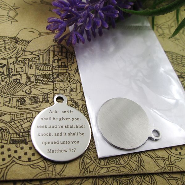 40pcs--"ask and it shall be given you"stainless steel charms more style for choosing diy charms pendants for necklace, Bronze;silver
40pcs--"ask and it shall be given you"stainless steel charms more style for choosing diy charms pendants for necklace, Bronze;silver