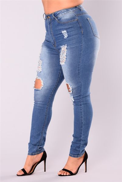 dhl womens plus size destroyed ripped holes skinny jeans leggings mid rise stretchy straight leg slim fit denim pants, Blue
dhl womens plus size destroyed ripped holes skinny jeans leggings mid rise stretchy straight leg slim fit denim pants, Blue