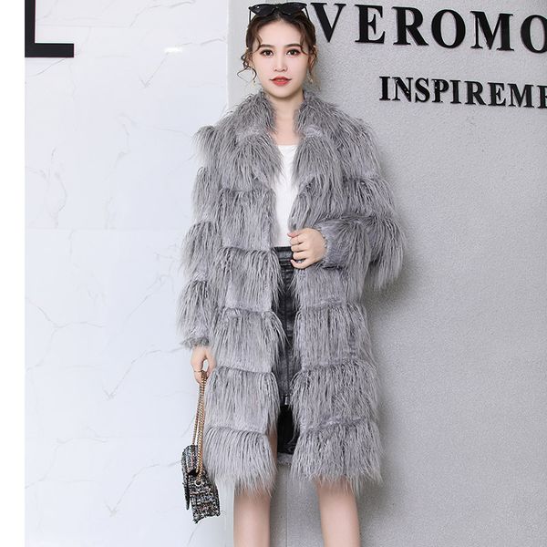 nerazzurri faux fur coat women 2019 winter gray long haired furry fluffy fake fu jacket plus size women clothing 4xl 5xl 6xl 7xl, Black
nerazzurri faux fur coat women 2019 winter gray long haired furry fluffy fake fu jacket plus size women clothing 4xl 5xl 6xl 7xl, Black