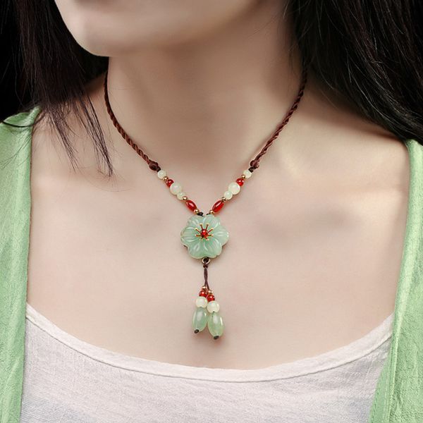 ethnic necklace glass glazed flower natural stone choker necklace handmade vintage jewelry, Silver
ethnic necklace glass glazed flower natural stone choker necklace handmade vintage jewelry, Silver