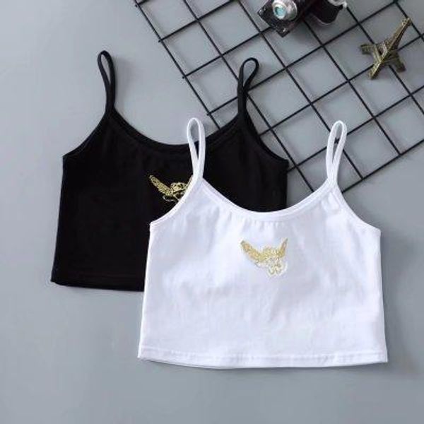 fashion women angel embroidery summer solid color good quality short crop tank star same style silm short camisole, White
fashion women angel embroidery summer solid color good quality short crop tank star same style silm short camisole, White