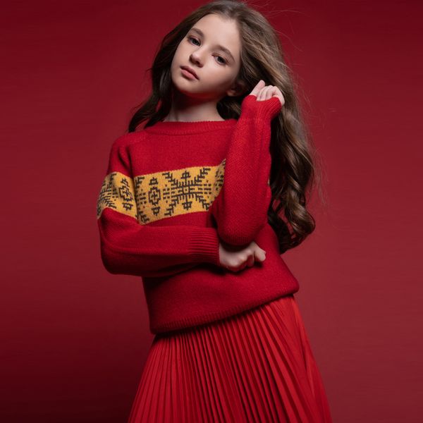 girls' new year sweater children's christmas jacquard round neck sweater new fall winter 2019 pullover snowflake 8-16t, Blue
girls' new year sweater children's christmas jacquard round neck sweater new fall winter 2019 pullover snowflake 8-16t, Blue