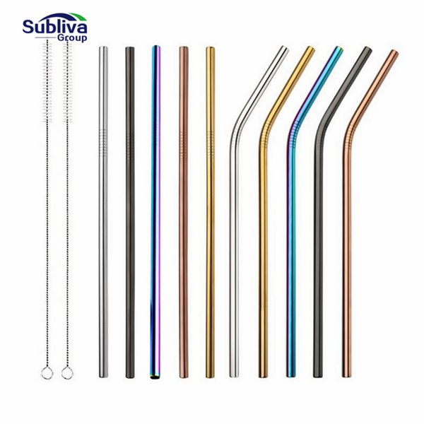 100 pcs stainless steel straw reusable metal drinking straw with cleaner brush for home party barware bar accessories
100 pcs stainless steel straw reusable metal drinking straw with cleaner brush for home party barware bar accessories