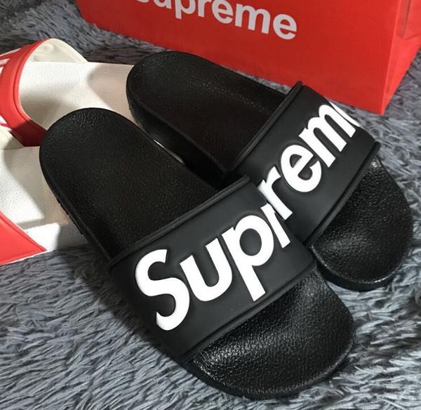 2020 with box xxl supreme fashion designers slide sandals slippers for men women casual slipper designers beach slipper, Black
2020 with box xxl supreme fashion designers slide sandals slippers for men women casual slipper designers beach slipper, Black