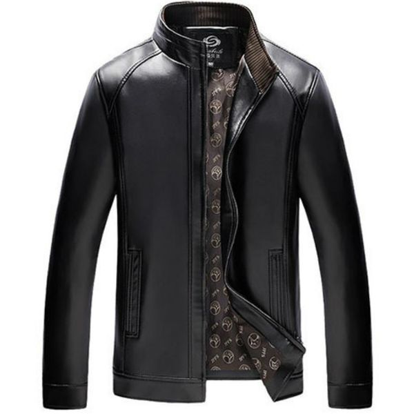middle-aged men's autumn and winter wear loose leather jacket stand collar wild pu leather jacket middle-aged business, Black
middle-aged men's autumn and winter wear loose leather jacket stand collar wild pu leather jacket middle-aged business, Black