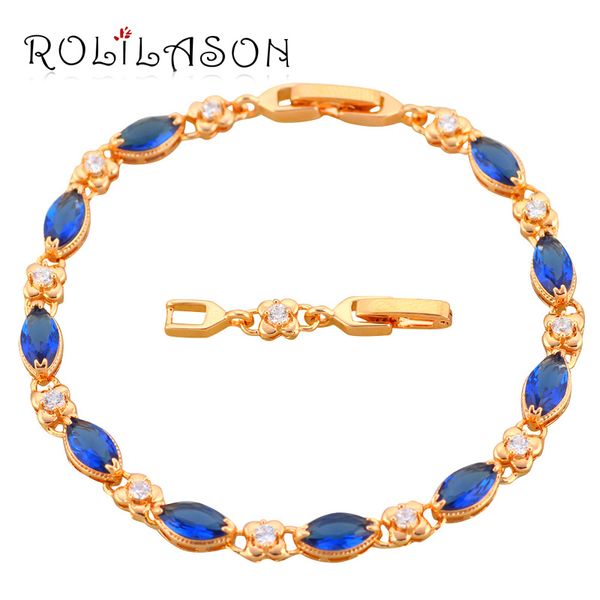 rolilason gold tone blue zircon design bracelets for women health nickel lead fashion jewelry tb187, White
rolilason gold tone blue zircon design bracelets for women health nickel lead fashion jewelry tb187, White