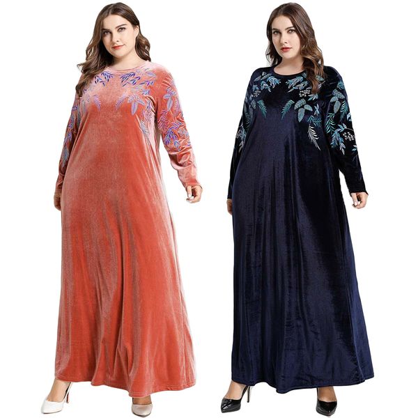 muslim women velvet dress embroidery abaya warm winter long maxi robe dubai kaftan islamic clothing turkish jilbab abayas gown, Red
muslim women velvet dress embroidery abaya warm winter long maxi robe dubai kaftan islamic clothing turkish jilbab abayas gown, Red