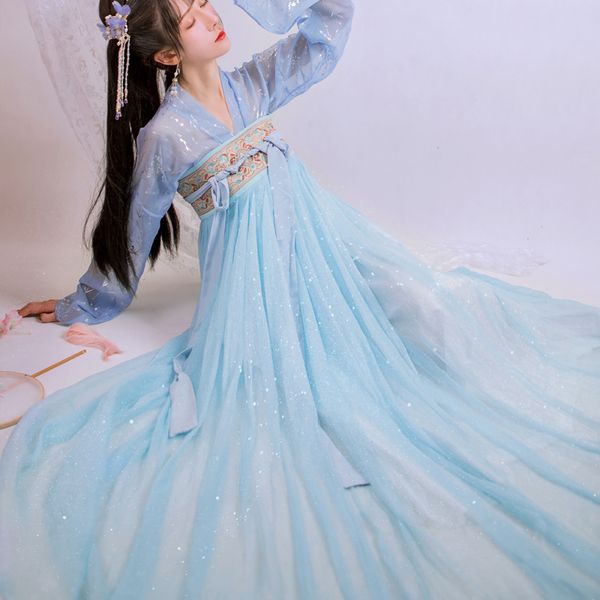 2019 hanfu women chinese fairy dress blue 2pcs suit cosplay costume festival outfits opera stage performance hanfu bl1979, Black;red
2019 hanfu women chinese fairy dress blue 2pcs suit cosplay costume festival outfits opera stage performance hanfu bl1979, Black;red