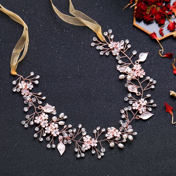 leaf flowers wedding headbands for bride crystal pearls women copper wire hair vine bridal headpiece hair jewelry accessories, Golden;white
leaf flowers wedding headbands for bride crystal pearls women copper wire hair vine bridal headpiece hair jewelry accessories, Golden;white