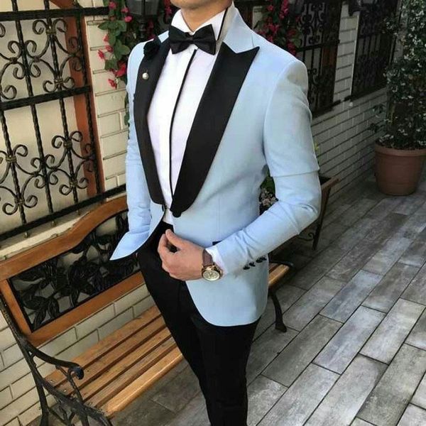 men's suits & blazers sky blue wedding suit for men tuxedo 2021 terno masculino man blazer homme prom groom peaked lapel coat+pants att, White;black
men's suits & blazers sky blue wedding suit for men tuxedo 2021 terno masculino man blazer homme prom groom peaked lapel coat+pants att, White;black
