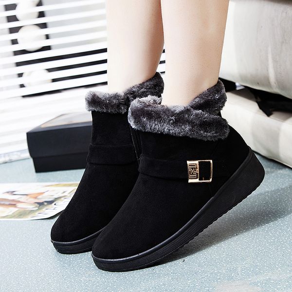 winter plush boots women waterproof plush snow boots for female sturdy sole mid calf boot ladies zipper soft warm shoes woman, Black
winter plush boots women waterproof plush snow boots for female sturdy sole mid calf boot ladies zipper soft warm shoes woman, Black