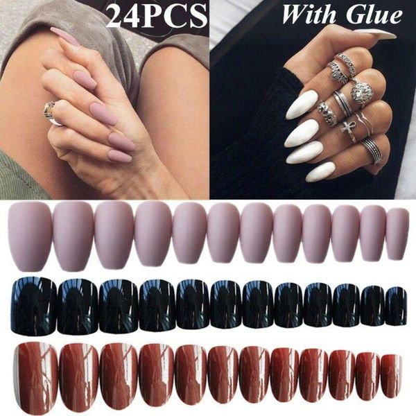 24pcs fashion false nail tips ballerina full cover coffin acrylic gel fake nails art with glue stiletto/round head manicure tool, Red;gold
24pcs fashion false nail tips ballerina full cover coffin acrylic gel fake nails art with glue stiletto/round head manicure tool, Red;gold