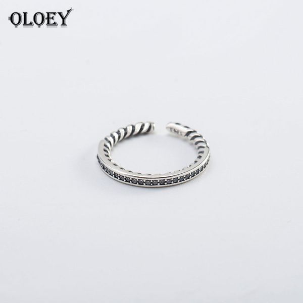 oloey 100% genuine 925 sterling silver open rings for women korea vintage twist zircon ring bague fine party jewelry gift ymr922, Golden;silver
oloey 100% genuine 925 sterling silver open rings for women korea vintage twist zircon ring bague fine party jewelry gift ymr922, Golden;silver
