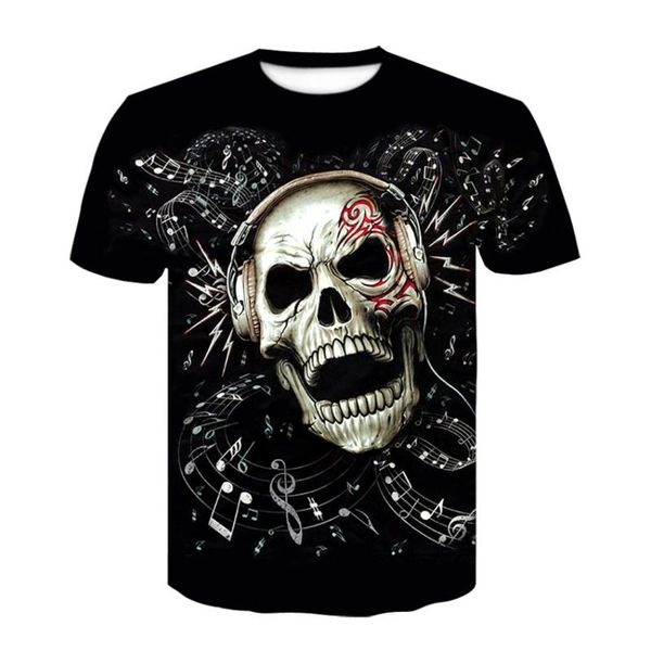 men's print t-shirt stylish men's and women's trend notes skull series round neck 3dt harajuku summer t-shirt, White;black
men's print t-shirt stylish men's and women's trend notes skull series round neck 3dt harajuku summer t-shirt, White;black