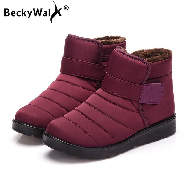 new 2018 women winter shoes snow boots plush inside antiskid waterproof men boots women flat shoes big size 35-46 wsh3140, Black