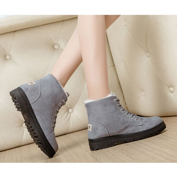 women winter warm ankle snow boots thicken ski flats casual slip on shoes outdoor travel h66, Black
women winter warm ankle snow boots thicken ski flats casual slip on shoes outdoor travel h66, Black