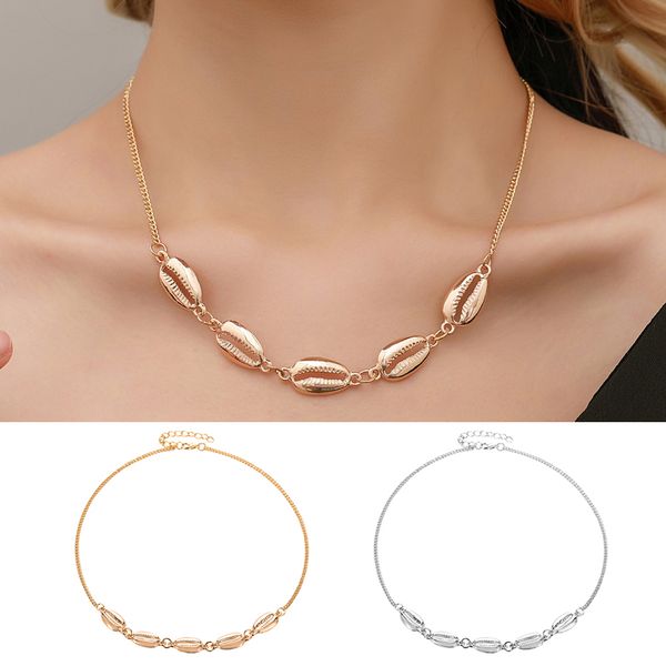 collares de moda 2019 новых женщин choker цепи ожерелье shell кулон ретро подарок дамы партии ювелирных украшения, Silver
collares de moda 2019 новых женщин choker цепи ожерелье shell кулон ретро подарок дамы партии ювелирных украшения, Silver