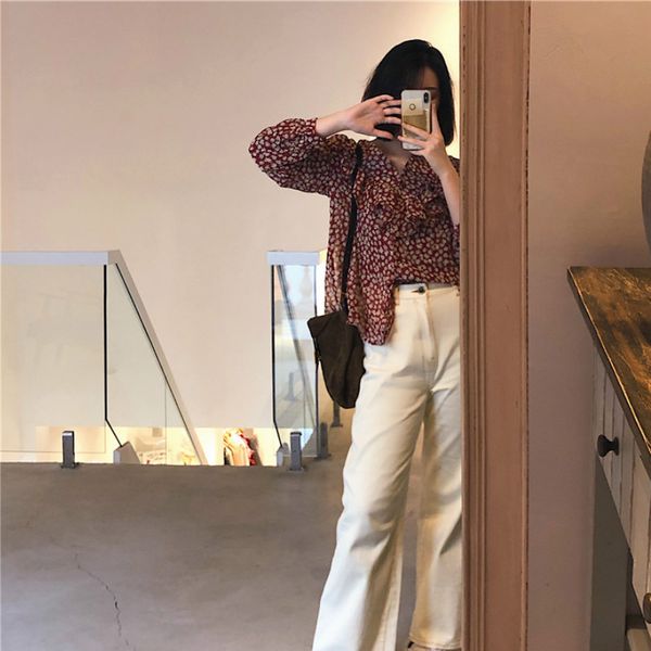 women's blouses & shirts gagarich v neck ruffles patchwork chiffon shirt female pullover long sleeve print blusas spring 2021, White
women's blouses & shirts gagarich v neck ruffles patchwork chiffon shirt female pullover long sleeve print blusas spring 2021, White