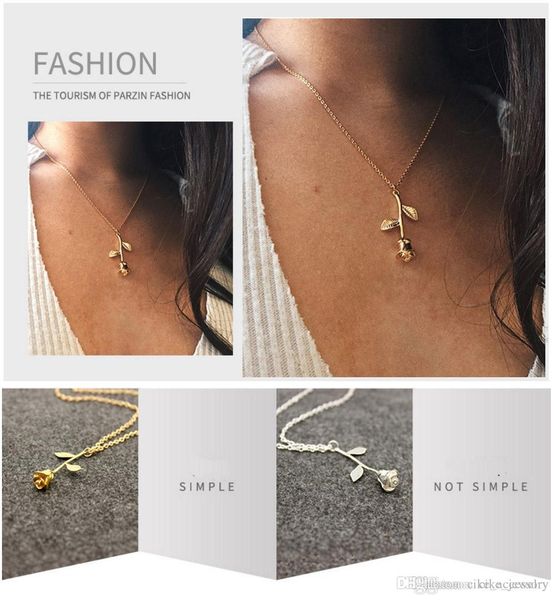 2018 fashion jewelry rose flower pendant necklace zinc alloy accessory metal chain gold and silver plated for women necklace
2018 fashion jewelry rose flower pendant necklace zinc alloy accessory metal chain gold and silver plated for women necklace