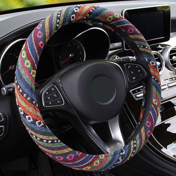 car steering wheel cover handlebar braid steering wheel wrap natural fibers anti slip breathable national style 38cm universal
car steering wheel cover handlebar braid steering wheel wrap natural fibers anti slip breathable national style 38cm universal