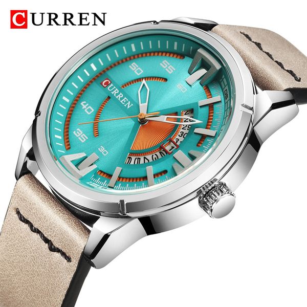 curren 2019 new mens watches sport waterproof watch men fashion quartz wrist watch leather clock male relogio masculino, Slivery;brown
curren 2019 new mens watches sport waterproof watch men fashion quartz wrist watch leather clock male relogio masculino, Slivery;brown