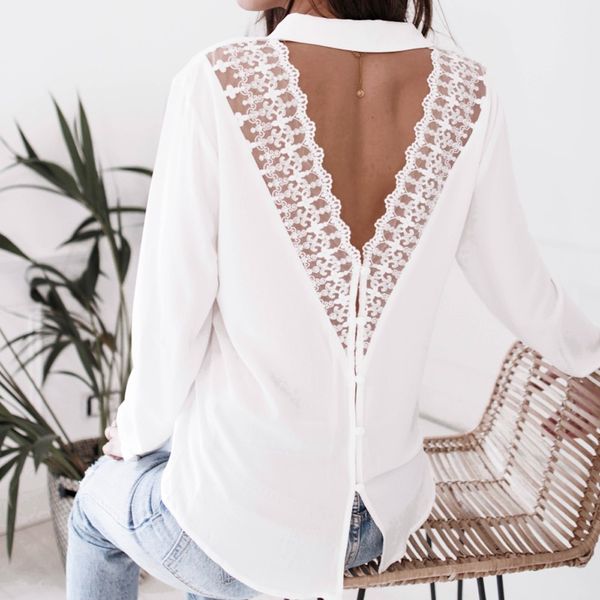 2019 the new listing women lace patchwork backless short sleeve tees women summer casual blouse solid color for, White
2019 the new listing women lace patchwork backless short sleeve tees women summer casual blouse solid color for, White