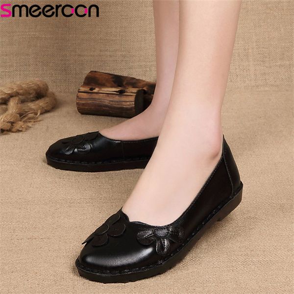 smeeroon 2019 single shoes women spring summer soft leather shoes round toe slip on comfortable casual flat woman, Black
smeeroon 2019 single shoes women spring summer soft leather shoes round toe slip on comfortable casual flat woman, Black