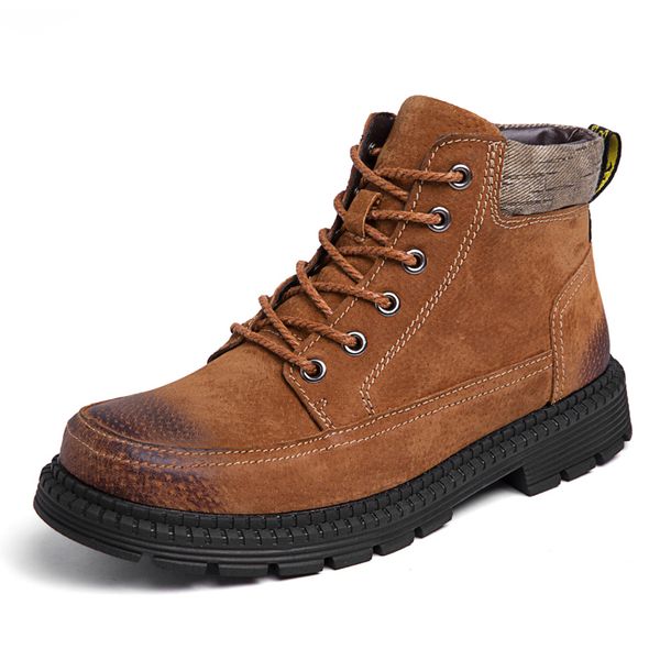 genuine leather men boots winter ankle boots riding plush warm outdoor working snow men shoes, Black
genuine leather men boots winter ankle boots riding plush warm outdoor working snow men shoes, Black