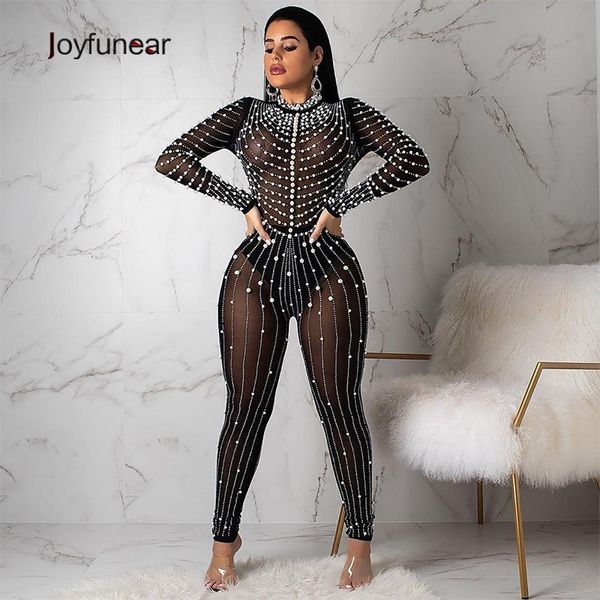 joyfunear stretchy pearl rhinestones jumpsuit for women 2019 spring long sleeve overalls jumpsuit black high neck rompers, Black;white
joyfunear stretchy pearl rhinestones jumpsuit for women 2019 spring long sleeve overalls jumpsuit black high neck rompers, Black;white