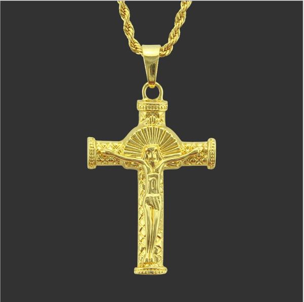 european and american hip hop jesus cross personality pendant necklace fashion trend men's nightclub bar boutique jewelry, Silver
european and american hip hop jesus cross personality pendant necklace fashion trend men's nightclub bar boutique jewelry, Silver