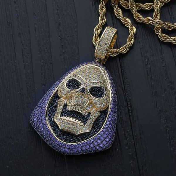 gold bling purple black diamond skeleton pendant mens chain necklace hip hop iced out cubic zirconia balentine day jewelry gifts for guys, Silver
gold bling purple black diamond skeleton pendant mens chain necklace hip hop iced out cubic zirconia balentine day jewelry gifts for guys, Silver