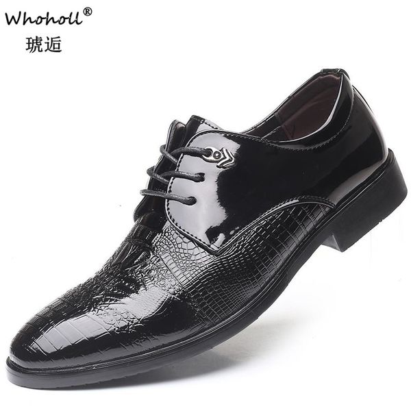men's crocodile dress leather shoes lace-up wedding party shoes mens business office oxfords flats plus size men fashion, Black
men's crocodile dress leather shoes lace-up wedding party shoes mens business office oxfords flats plus size men fashion, Black