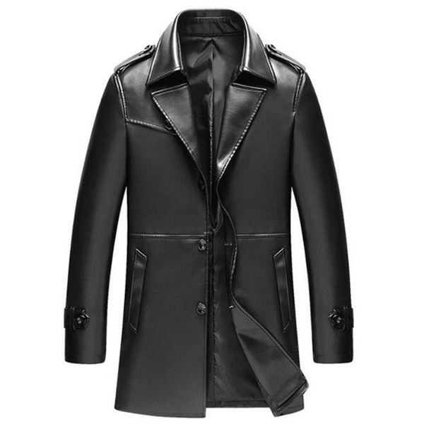 xiu luo 2xl superior quality leather trench autumn winter fashion tailored collar slim fat pu long leather trench coat men 2019, Black
xiu luo 2xl superior quality leather trench autumn winter fashion tailored collar slim fat pu long leather trench coat men 2019, Black