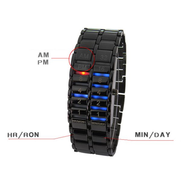 men's binary led digital quartz wrist watch father's day fashion creative gift und sale, Slivery;brown
men's binary led digital quartz wrist watch father's day fashion creative gift und sale, Slivery;brown