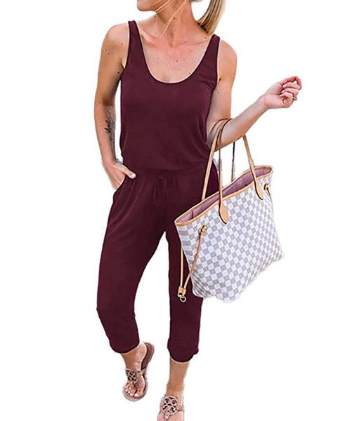 women's jumpsuits & rompers 2021 summer sleeveless o-neck tank solid casual romper women lace up office ladies playsuit overalls, Black;white
women's jumpsuits & rompers 2021 summer sleeveless o-neck tank solid casual romper women lace up office ladies playsuit overalls, Black;white