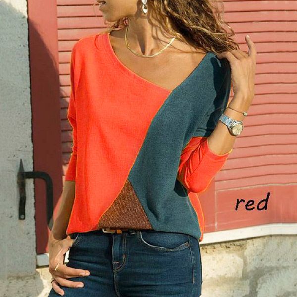 women designer shirts women shirt t shirt femme fashion o neck splicing color collision long sleeves easy mujer tee shirt femme, White
women designer shirts women shirt t shirt femme fashion o neck splicing color collision long sleeves easy mujer tee shirt femme, White