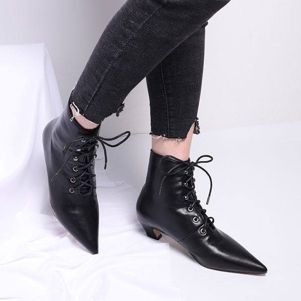 european modern women boots winter shoes roman pointed lace-up bottes brand cat heels boots houndstooth plush shoes, Black
european modern women boots winter shoes roman pointed lace-up bottes brand cat heels boots houndstooth plush shoes, Black