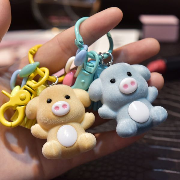 creative flocking pig keychain sweet bell pendant couple romantic car key ring cartoon doll jewelry gift accessories, Silver
creative flocking pig keychain sweet bell pendant couple romantic car key ring cartoon doll jewelry gift accessories, Silver